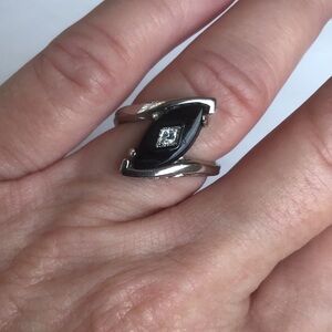Vintage 1980s Ring, Silver-toned Costume Jewelry